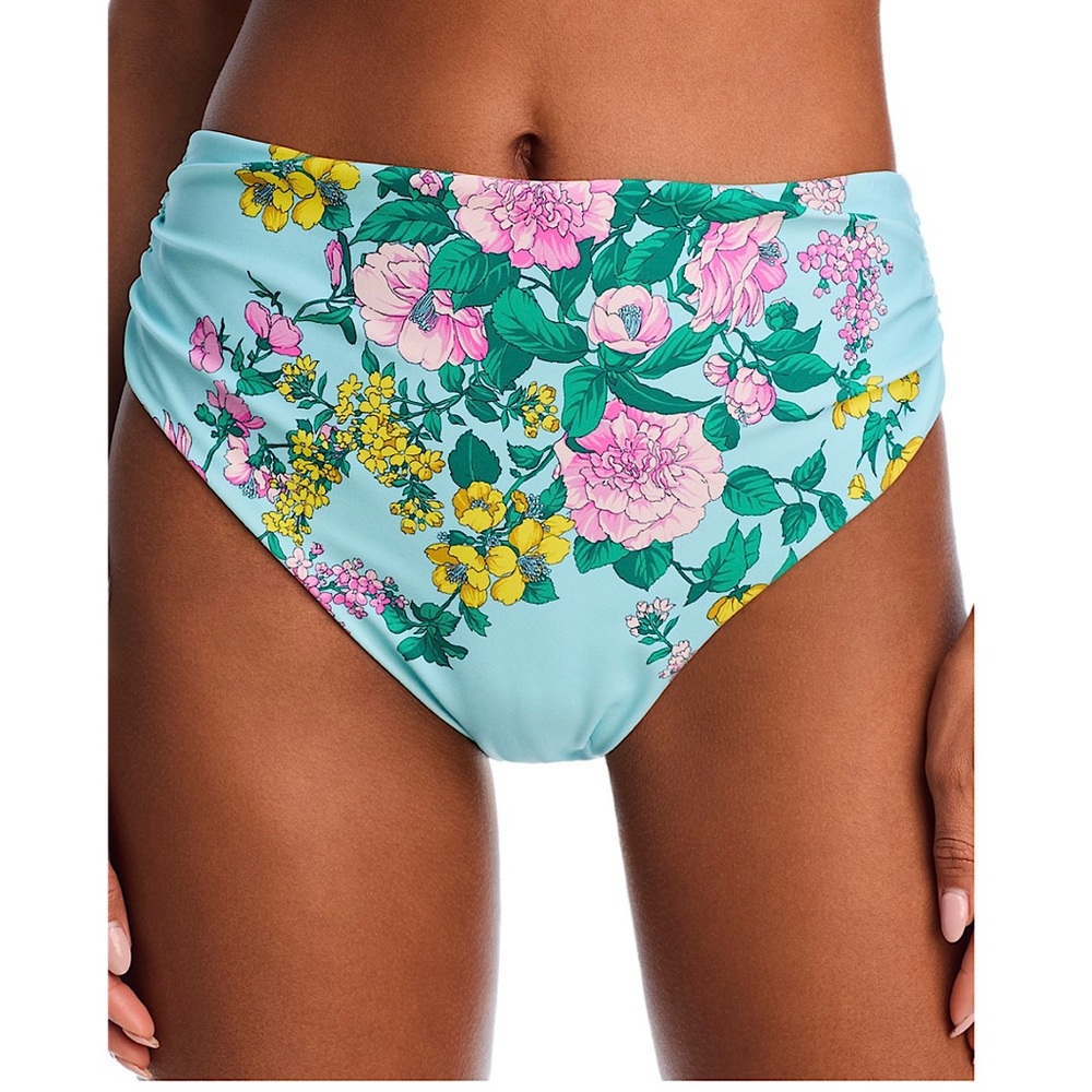 Kobi Halperin Scarlett Hipster Bikini Bottoms Blue Floral Print SMALL‎